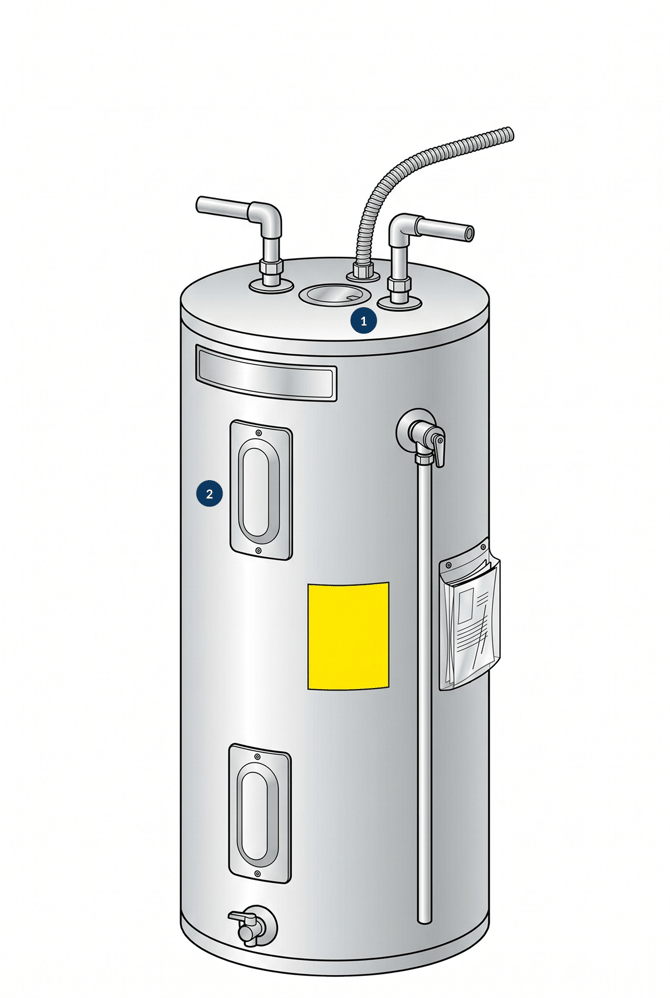 Standard Electric Water Heater — vs HPWH