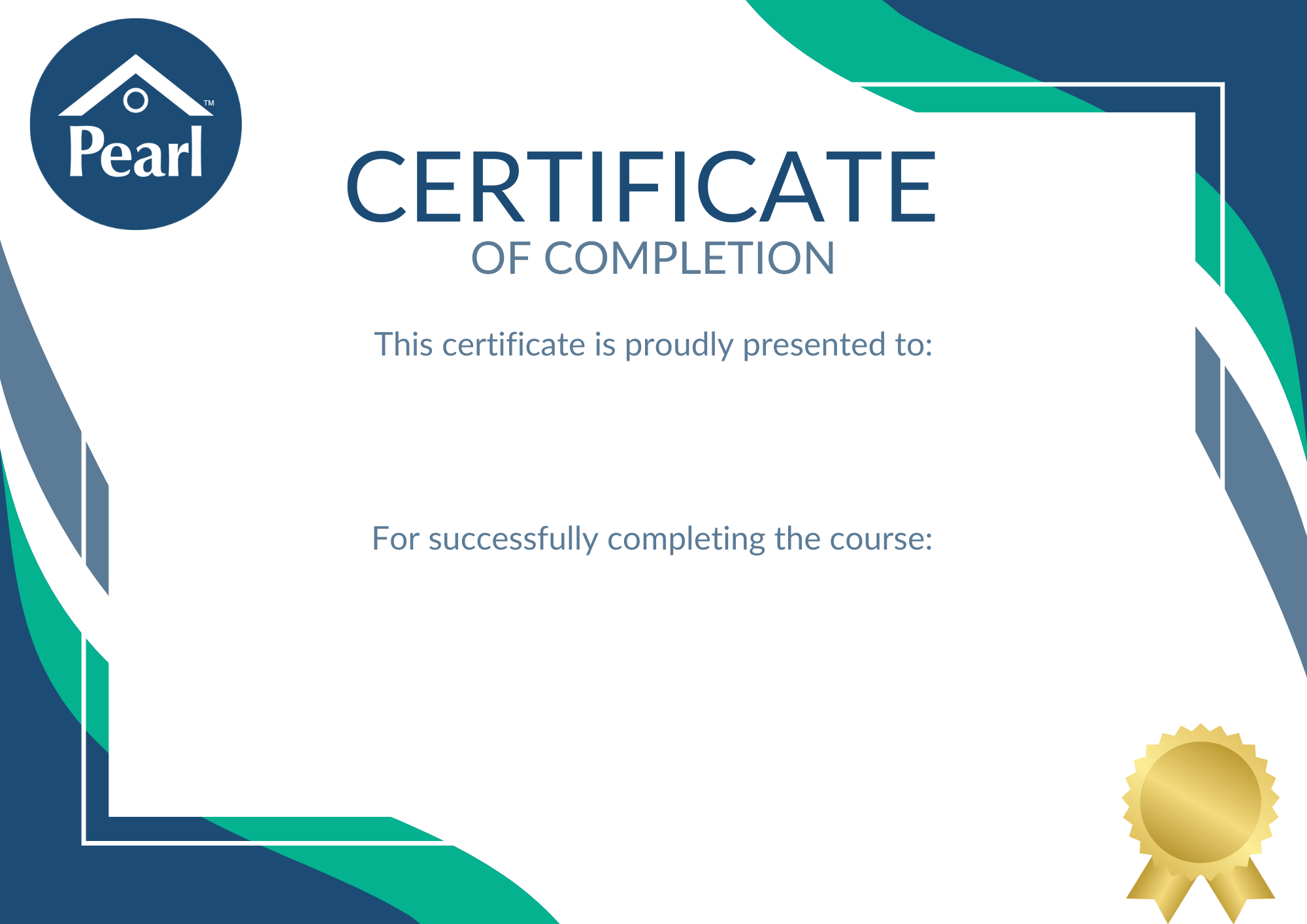 Pearl Recognized Professional 100 Level Certificate